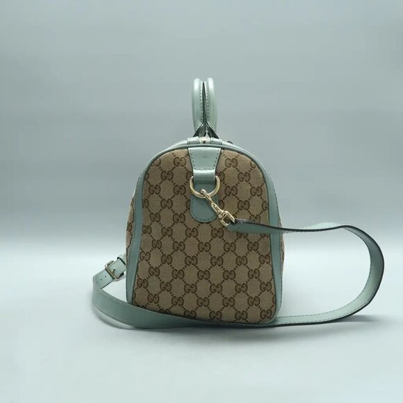 GUCCI Boston Brown Cloth Satchel 1045-021025 - Picture 3 of 12